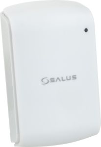 Bezprzewodowy, natynkowy regulator temperatury, bateryjny, biały