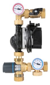 Moduł mieszający BTU 501 do ogrzewania podłogowego z zaworem ATM 561, pompa Grundfos UPM3 Auto