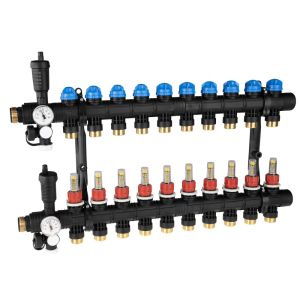 ProCalida EF1 na 10 obiegów grzewczych, rotametry 0,2 ÷ 1,6 l/min, G1"